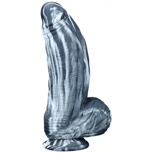 F*CK MY COLOR Dildo in silicone Fat Dick 18 x 6,5 cm Nero-Bianco