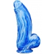 Consolador de silicona Fat Dick 18 x 6,5cm Azul-Blanco
