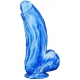 Dildo in silicone Fat Dick 18 x 6,5 cm Blu-Bianco