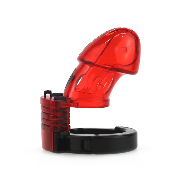 Adjustable chastity cage 10 x 3.5cm Red