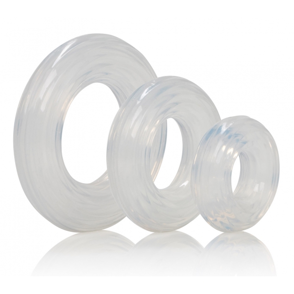 Set of 3 Clear Ring Cockrings