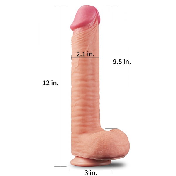 Realistische King Size XL Natuur Cock 25 x 6cm