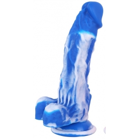 Grelha de Dildo 15 x 4cm Azul-branco