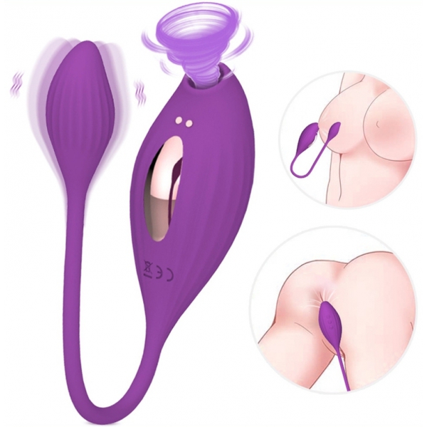 Bird Suction Vibe With Sex Bullet Purple