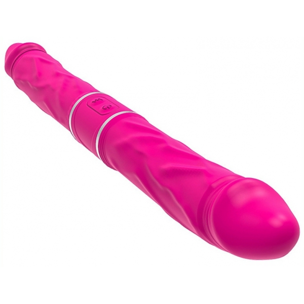 Consolador Doble Vibrador Pyrios Rosa 35 x 3,5cm