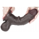 Sliding Skin Dildo 15 x 4.5cm Braun