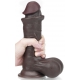 Sliding Skin Dildo 15 x 4.5cm Braun