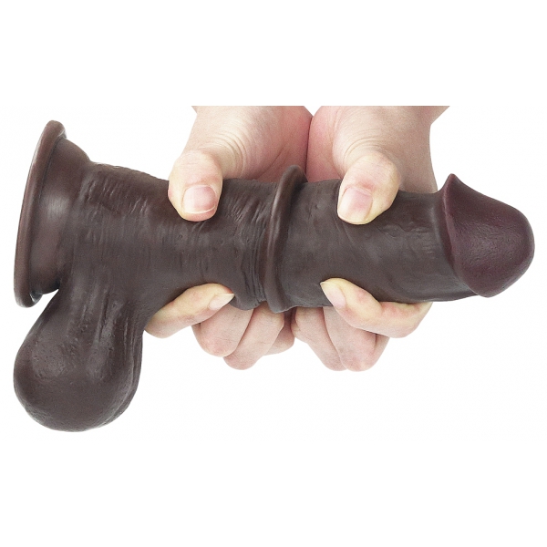 Sliding Skin Dildo 15 x 4.5cm Braun