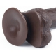 Dildo Sliding Skin 13 x 3.5cm Brown