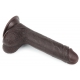 Dildo a pelle scorrevole 13 x 3,5 cm marrone