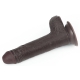 Dildo a pelle scorrevole 13 x 3,5 cm marrone