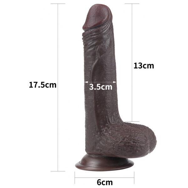 Sliding Skin Dildo 13 x 3.5cm Braun