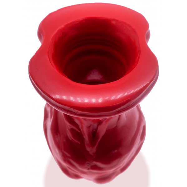 Plug Tunnel Oxballs PigHole Squeal FF 13 x 11,5 cm Rosso