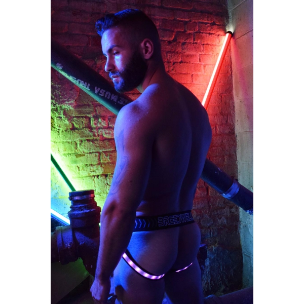 Leucht-Jockstrap RAVE LEGSTRAP Schwarz