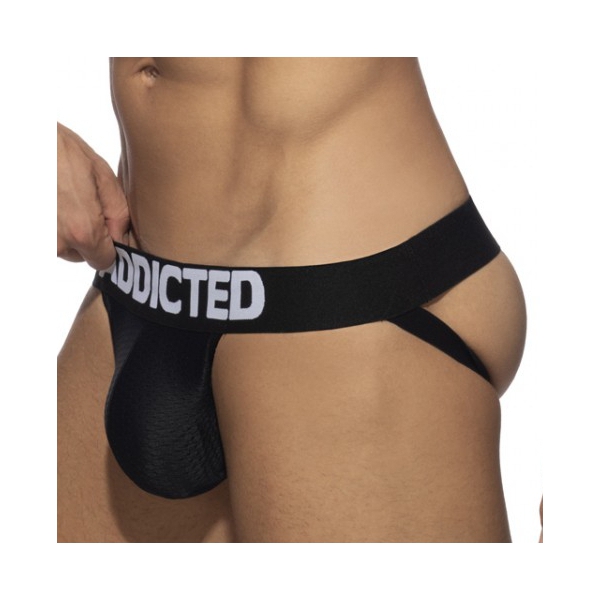 Jockstrap PUSH UP MESH Black