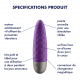 Estimulador de clítoris Ultra Power Bullet 5 Satisfyer Morado