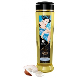 Shunga Adorabile Olio per massaggi ai brividi di cocco 240mL