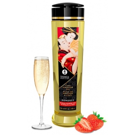 Shunga Romance Strawberry Wine Sparkling Massage Oil