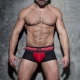 Boxer DOUBLE STRIPE Black-Red