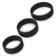 Pack of 3 black SiliRing silicone cock rings