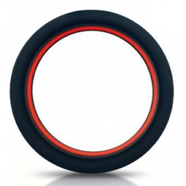 Anneau pénien en silicone BEAST RINGS 36mm Noir-Rouge