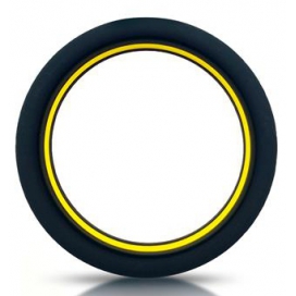 Beast Rings Silicone Cockring Beast Ring 36mm Black-Yellow