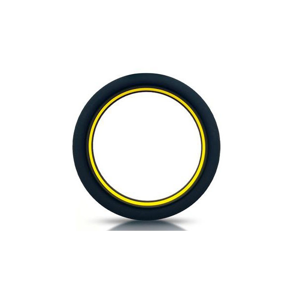 Silicone Cockring Beast Ring 36mm Black-Yellow