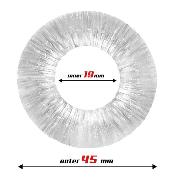 Cockring morbido a righe trasparente