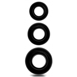 Set of 3 Beast Ring Soft Cockrings Black