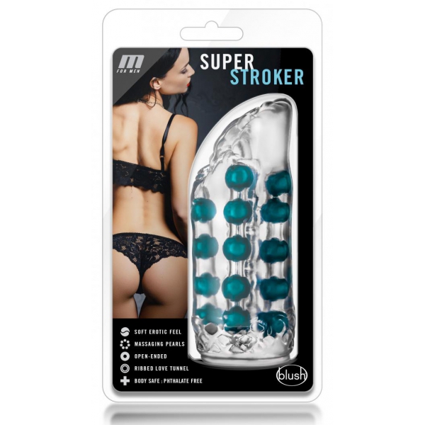 Super Stroker Masturbador Suave Clear-Blue