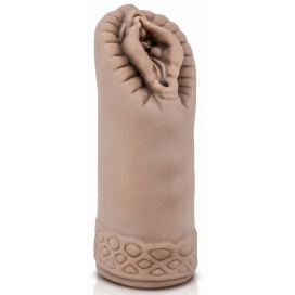 Sexy Snatch Realistic Masturbator Vagina Massage Beads - Brown