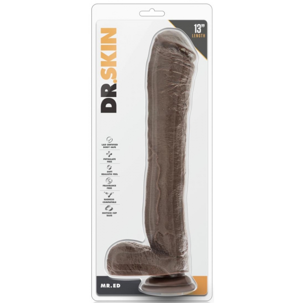 Dildo realistico Dr Skin 28 x 5,5 cm marrone