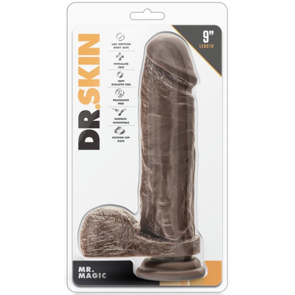 Dildo realista Mr Magic Dr Skin 19 x 5cm Castanho