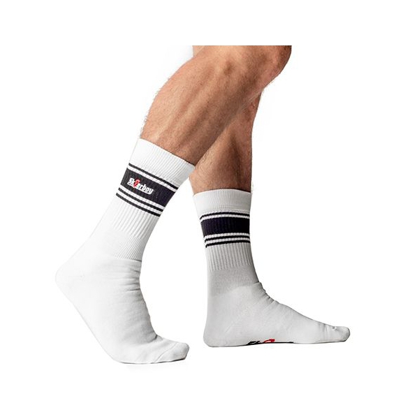 Chaussettes blanches Sk8erboy Deluxe Blanc-Noir