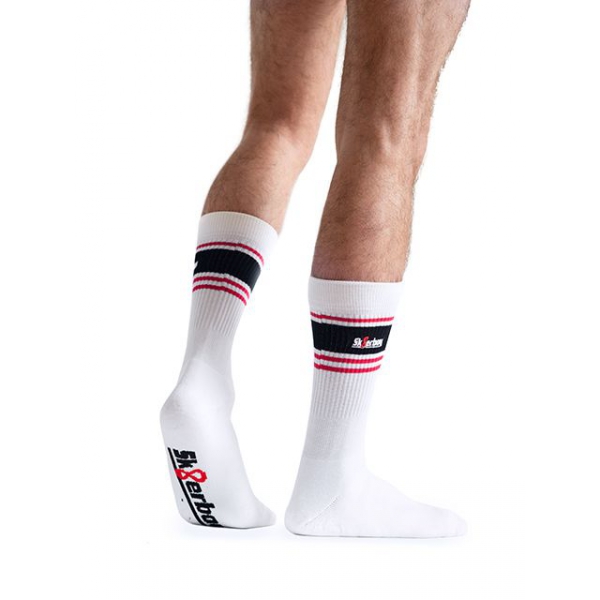 Witte sokken Sk8erboy Deluxe Wit-Rood