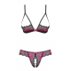 Tulia Cupless 2 Piece Set Nero-Rosa