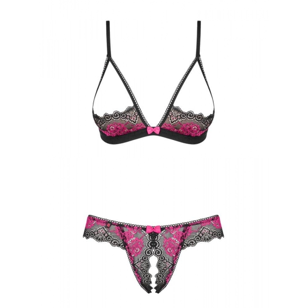 Conjunto Tulia Cupless 2 peças Black-Pink