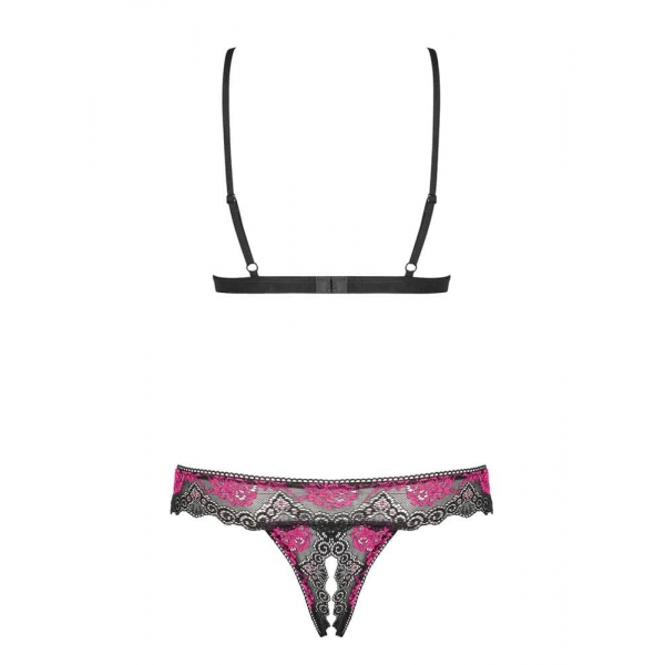 Tulia Cupless 2 Piece Set Nero-Rosa