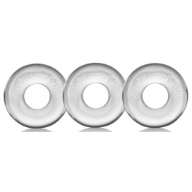 Confezione di 3 mini cockring Oxballs trasparenti