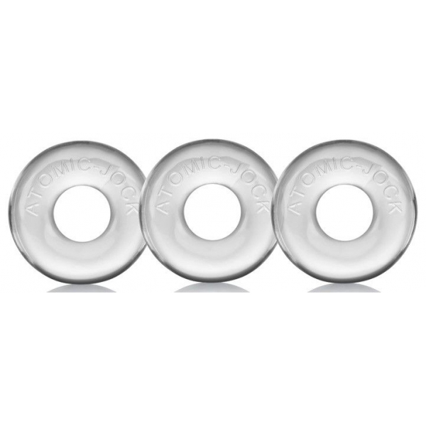 Pack de 3 mini anneaux péniens Oxballs Transparents