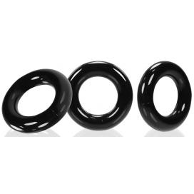 Oxballs Set di 3 anelli Willy nero