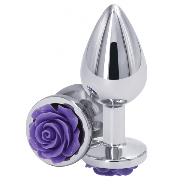 Jewelry Plug Rear M 7 x 3.4cm Silver-Purple