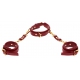 D-ring halsband met polsmanchetten Taboom Rood