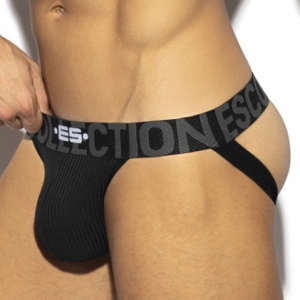 ES Collection Jockstrap RIB Black