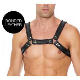 Ouch! Harness Imbracatura con fibbia Bulldog nera