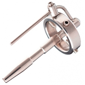 Plug d'urètre percé en métal SPIKY 8.5cm - Diamètre 9.5mm