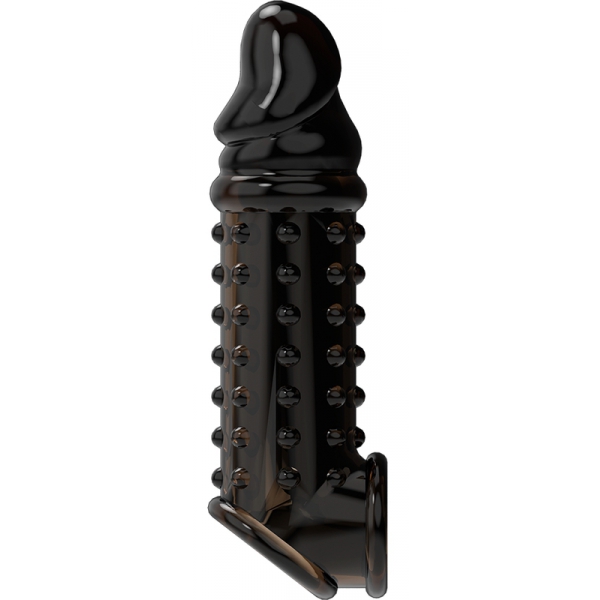 Viril XL V11 Kralen Penis Sleeve 15,5 x 4cm Zwart