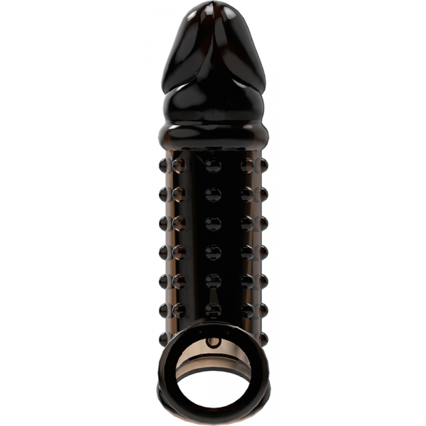 Viril XL V11 Beaded Penis Sleeve 15.5 x 4cm Black