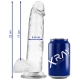 XRay Cock Dildo transparente com testículos 17 x 4,5cm