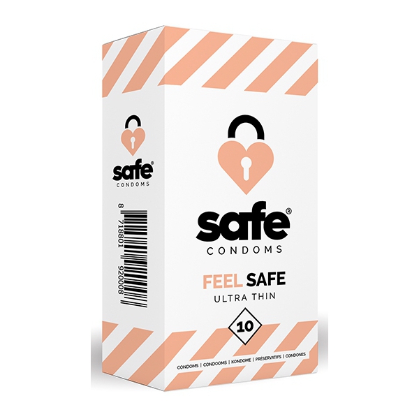 Preservativos finos FEEL SAFE x10